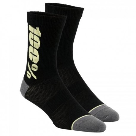 Meias 100% Rythym Merino Performance Preto/Amerelo