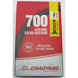 Câmara de ar Chaoyang 700x23/28c válvula 48mm