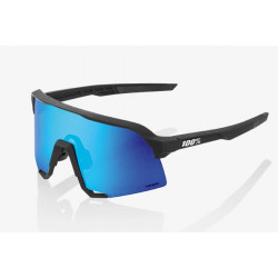 Oculos 100% S3 Preto Matt Lentes Hiper Azul