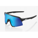 Oculos 100% S3 Preto Matt Lentes Hiper Azul