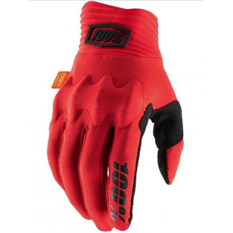 luvas 100% cognito d30 vermelho c/dedos