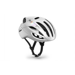 CAPACETE MET RIVALE MIPS WHITE HOLOGRAPHIC GLOSS