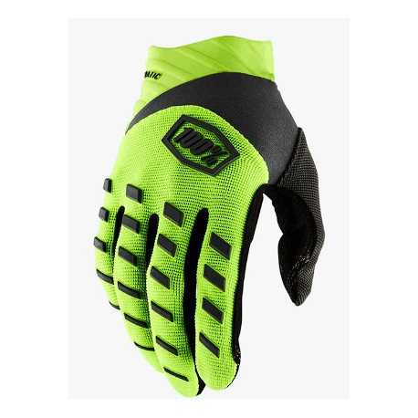 luvas 100% airmatic amarelo fluo/preto c/dedos
